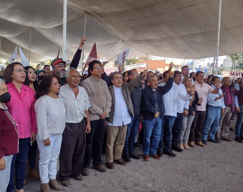 <strong>Rinden Protesta Comités de Defensa de la 4T en Ecatepec</strong>