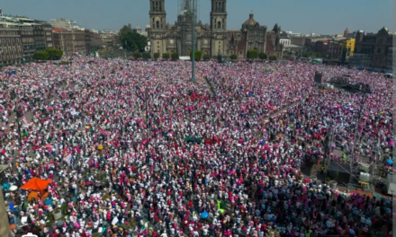 Mexicanos enseñan músculo en pro de la democracia 