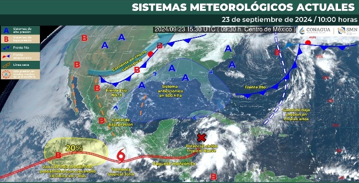 Huracán John pone en alerta a la Comisión Federal de Electricidad