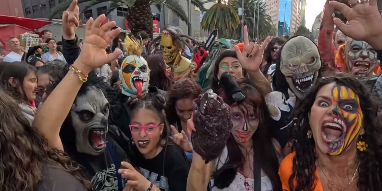 Marcha Zombi en CDMX: Un espéctaculo de terror