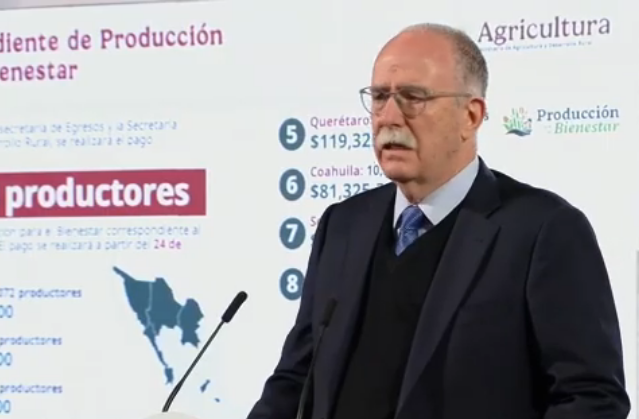 Pagará México más de mil 482 mdp en Producción para el Bienestar: Agricultura